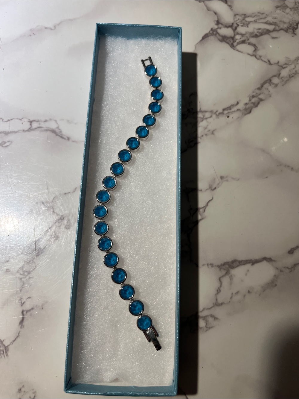Blue  Laguna Crystal Tennis Bracelet - Women Jewelry